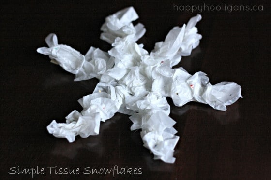 Simple Tissue Paper Snowflake Ornaments - Happy Hooligans